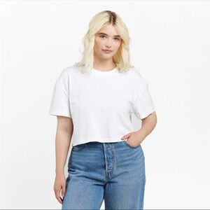 Nuuds White Cropped Tee